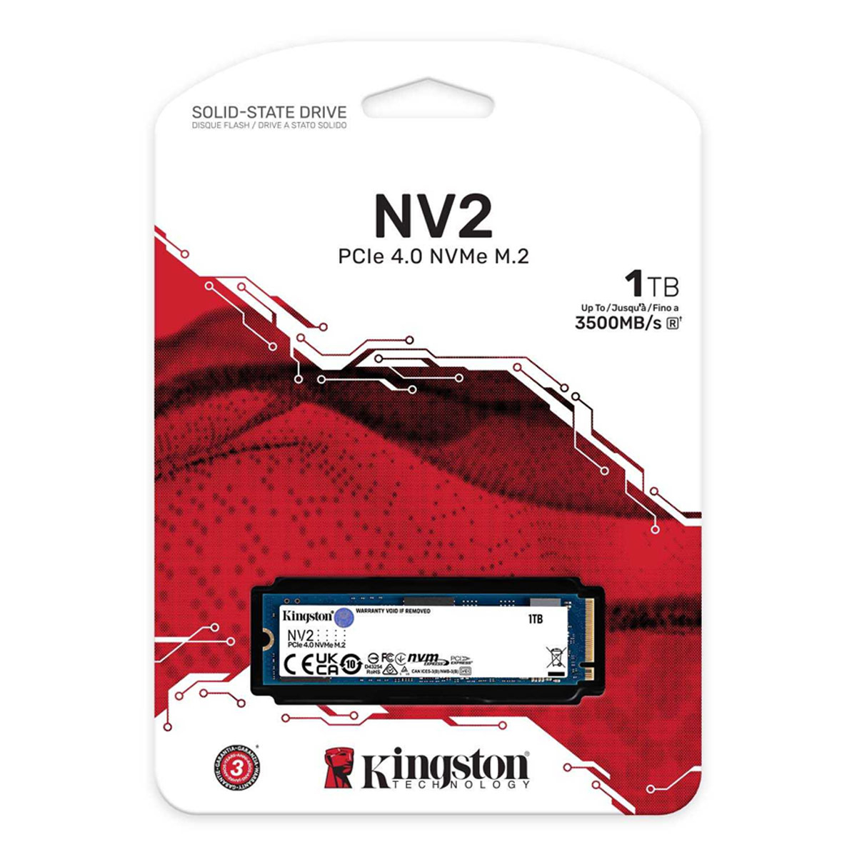 SSD M.2 2280 Kingston NV2 1TB 3D QLC NVMe 3